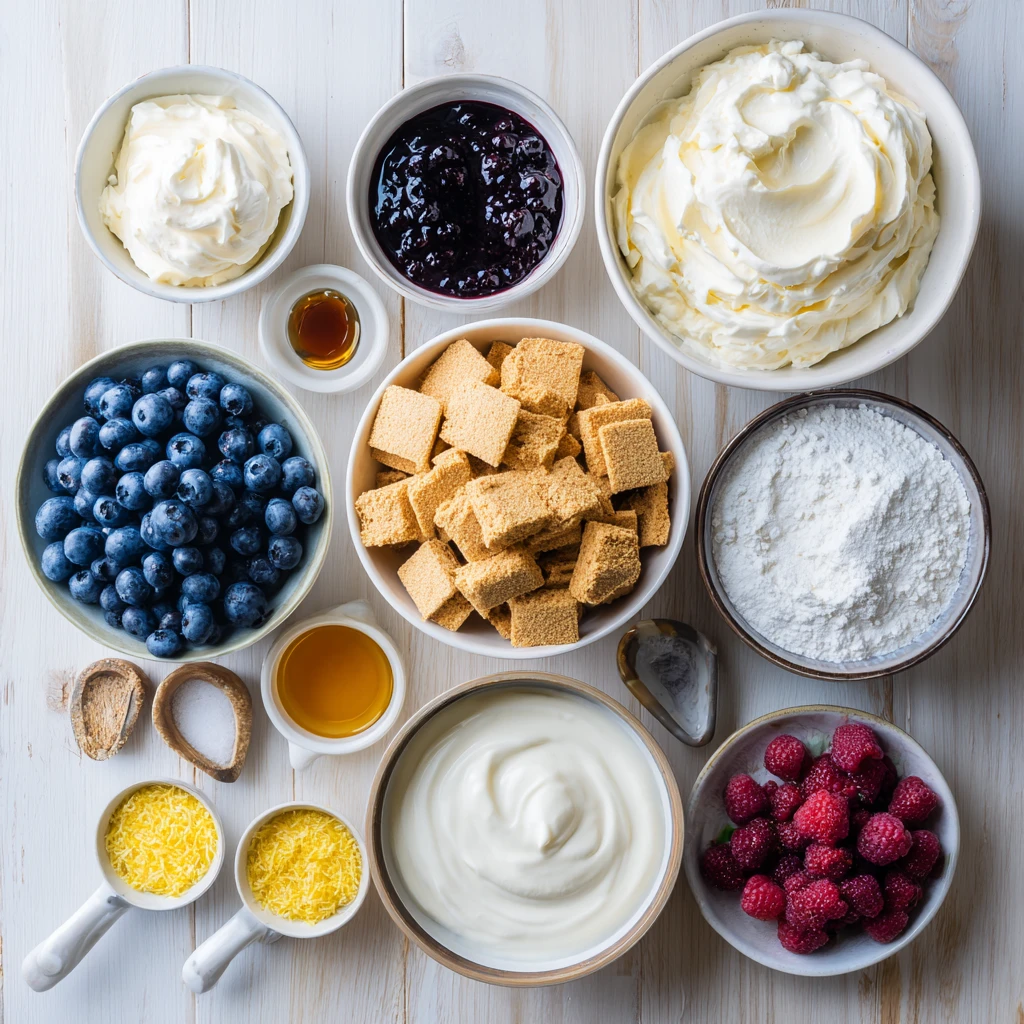 Blueberry Cheesecake Trifle Delight Nobake Dessert