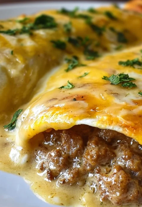 Breakfast Enchiladas Sausage Gravy Brunch Recipe