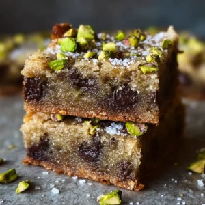Brown Butter Honey Pistachio Bars