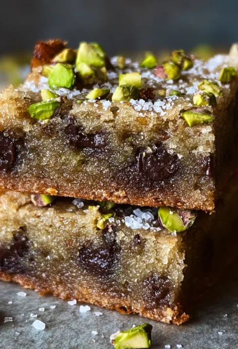 Brown Butter Honey Pistachio Bars