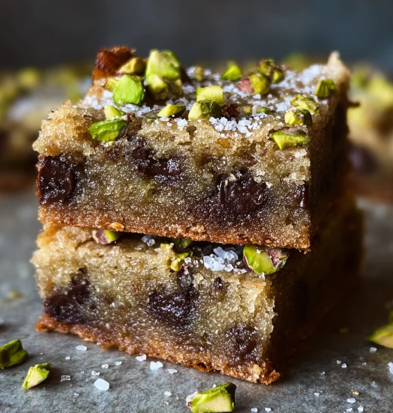 Brown Butter Honey Pistachio Bars