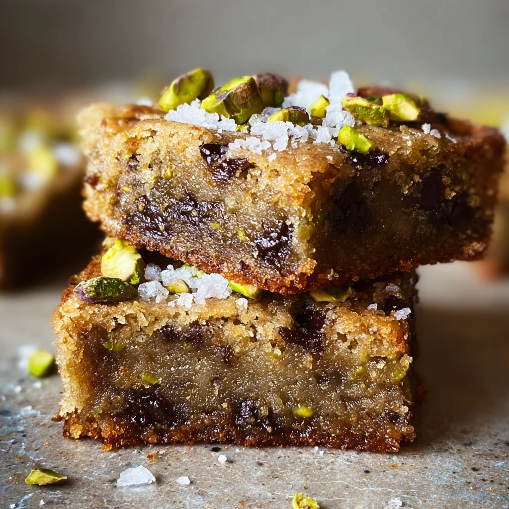 Brown Butter Honey Pistachio Bars