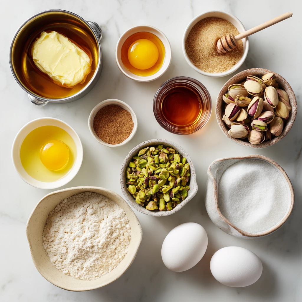 Brown Butter Honey Pistachio Bars