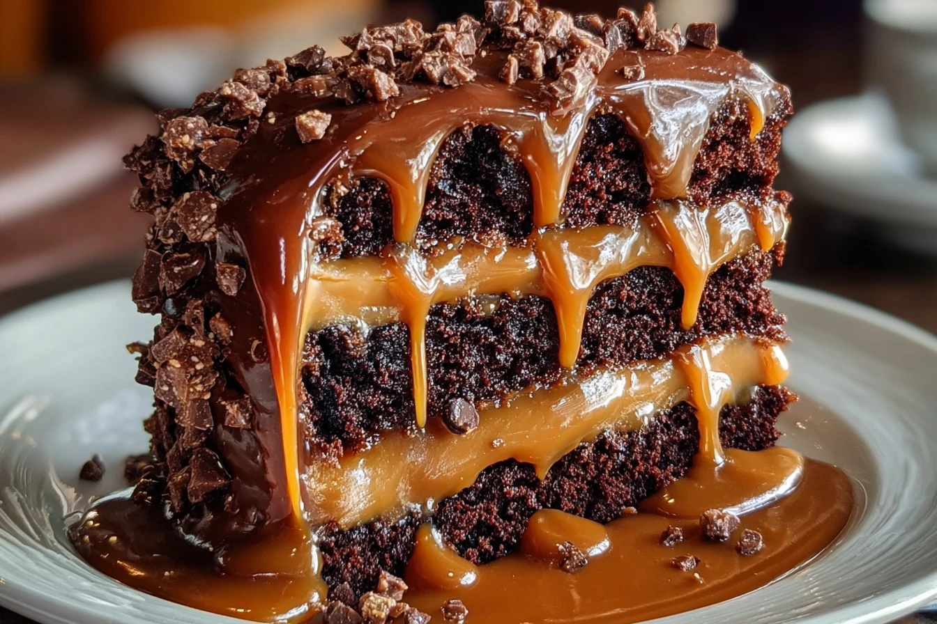 Chocolate Caramel Coffee Cake Rich Moist Bakerystyle