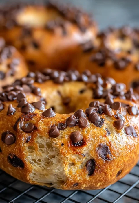 Chocolate Chip Protein Bagels