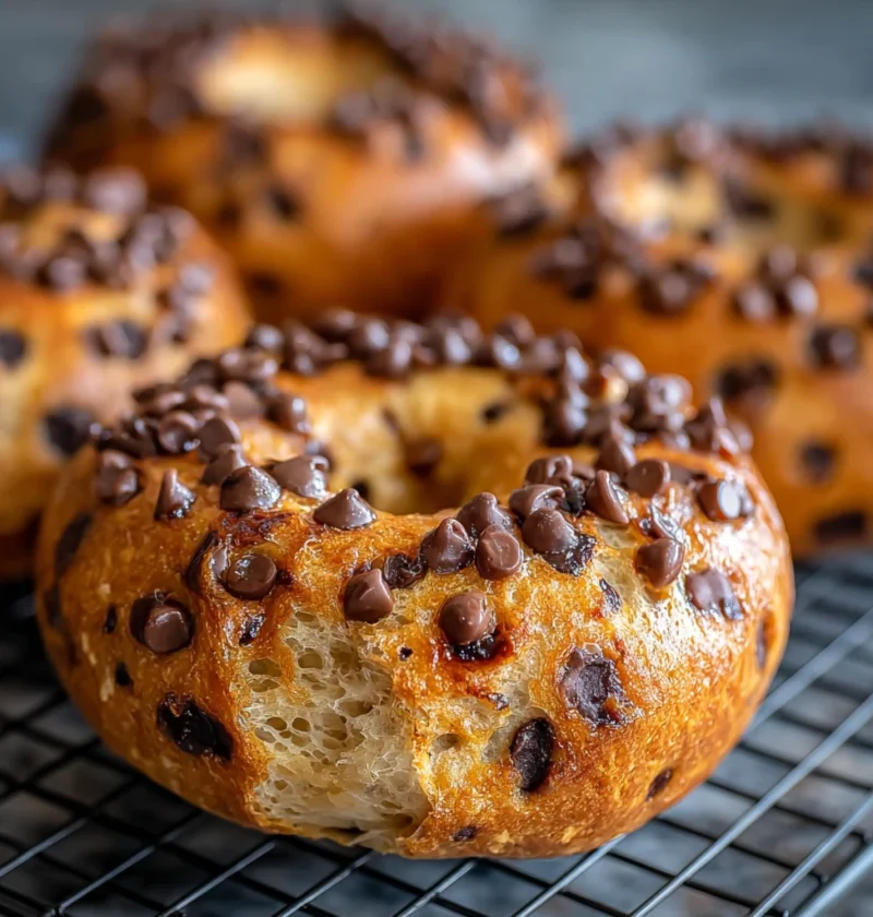 Chocolate Chip Protein Bagels