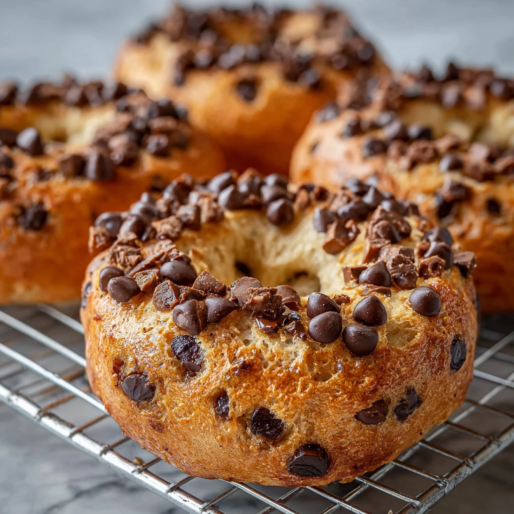 Chocolate Chip Protein Bagels