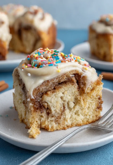 Cinnamon Roll Poke Cake