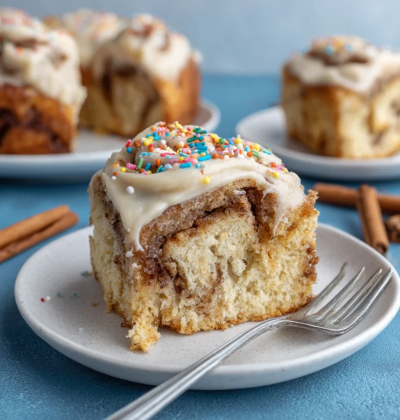 Cinnamon Roll Poke Cake