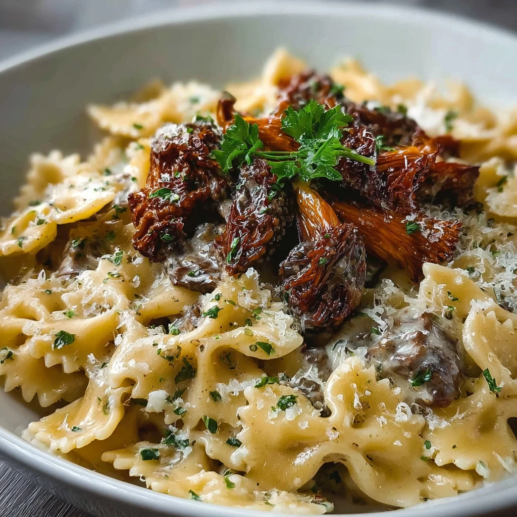 Creamy Morel Mushroom Sauce Recipe Over Pasta Homemade