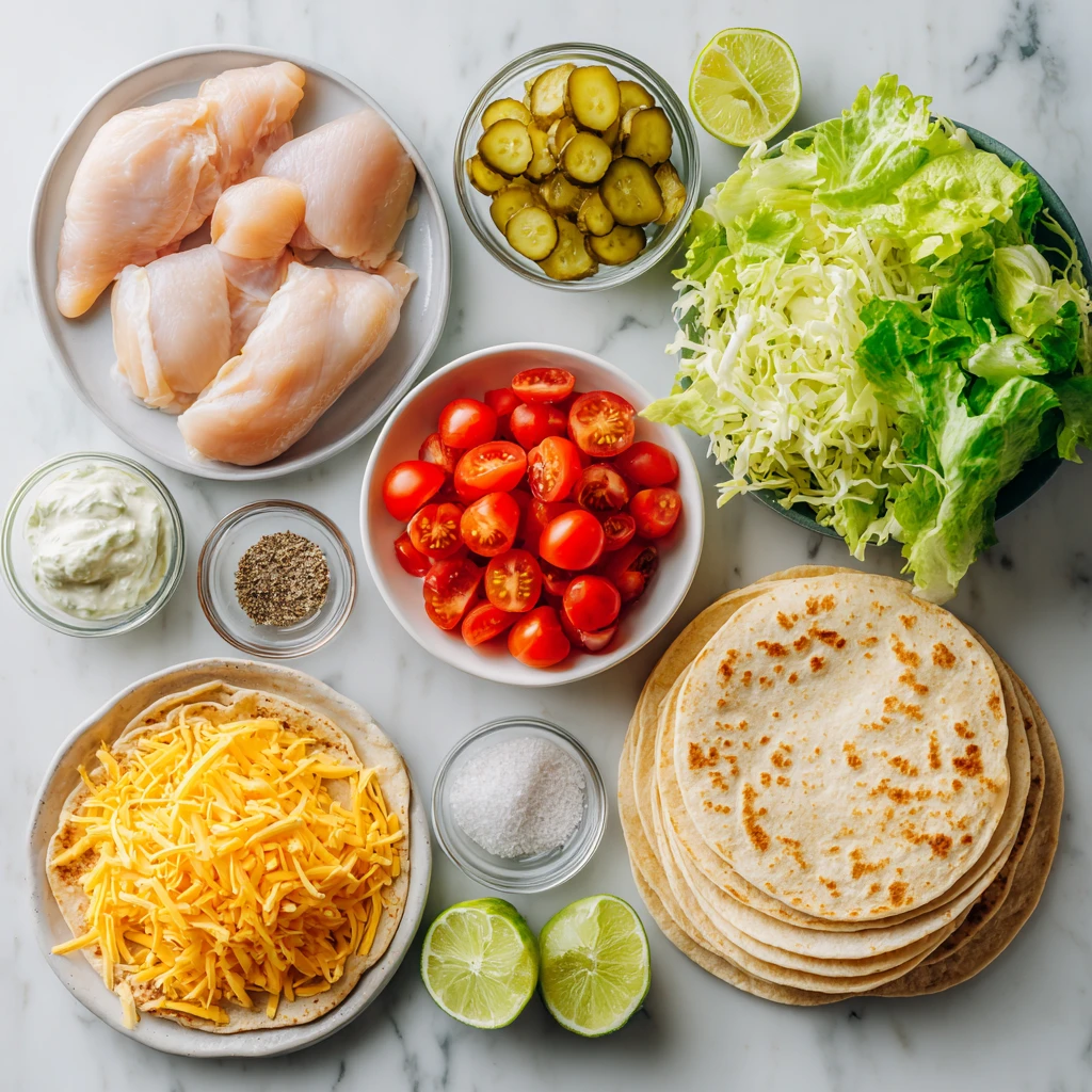 Dill Pickle Ranch Smash Chicken Tacos