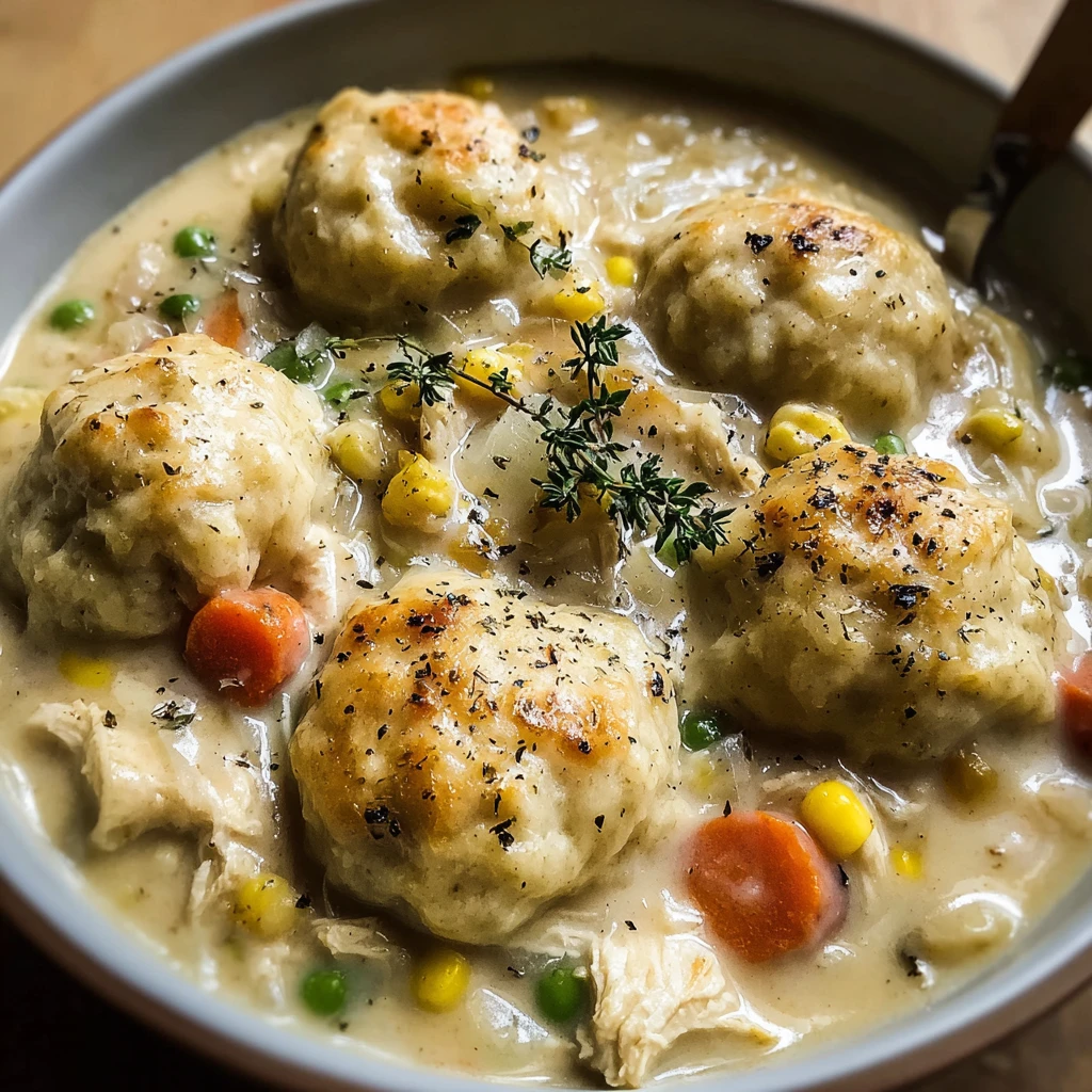 Dump Crockpot Chicken Dumplings