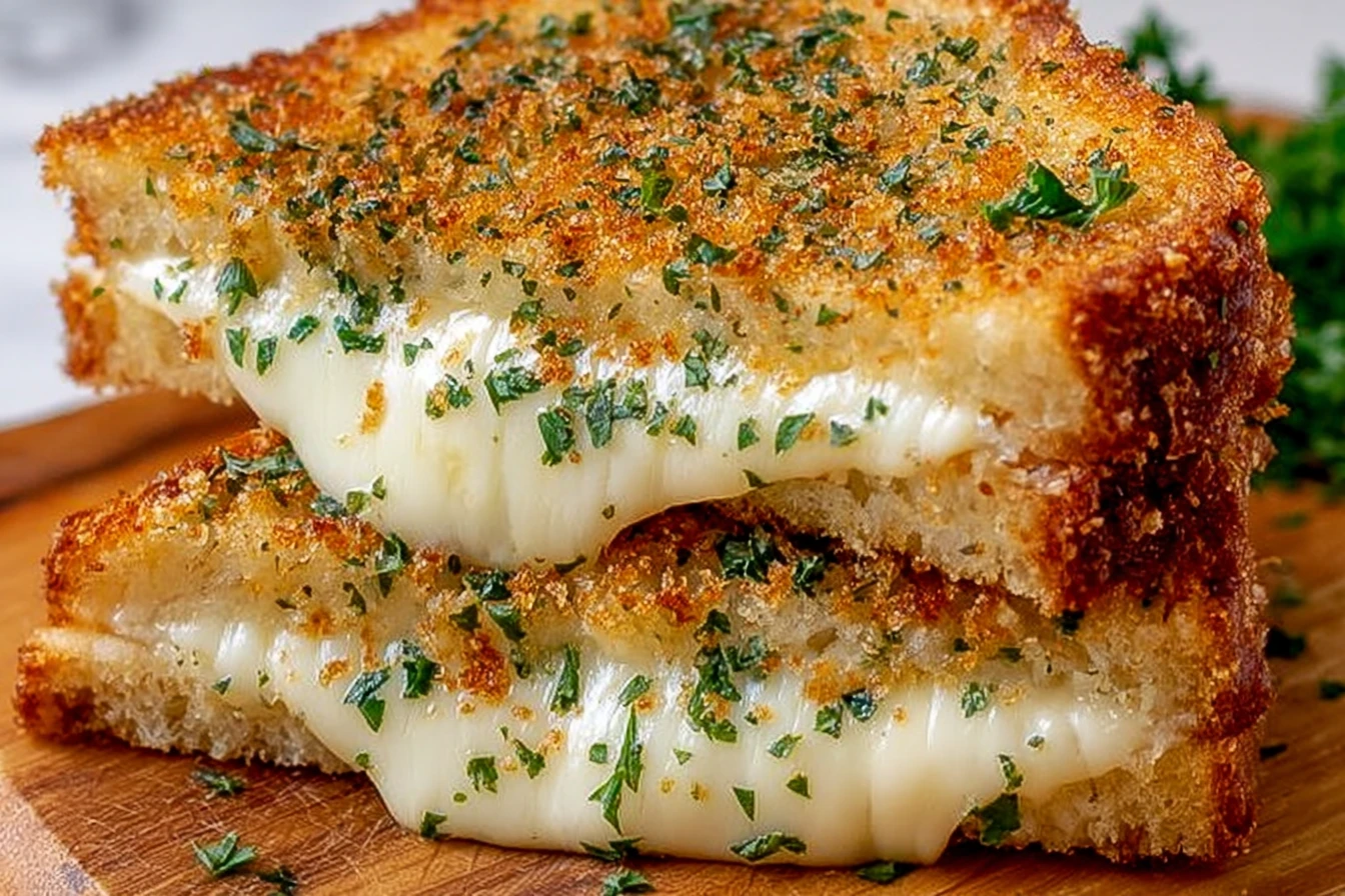 Garlic Bread Grilled Cheese – Crispy, Cheesy Comfort Food
