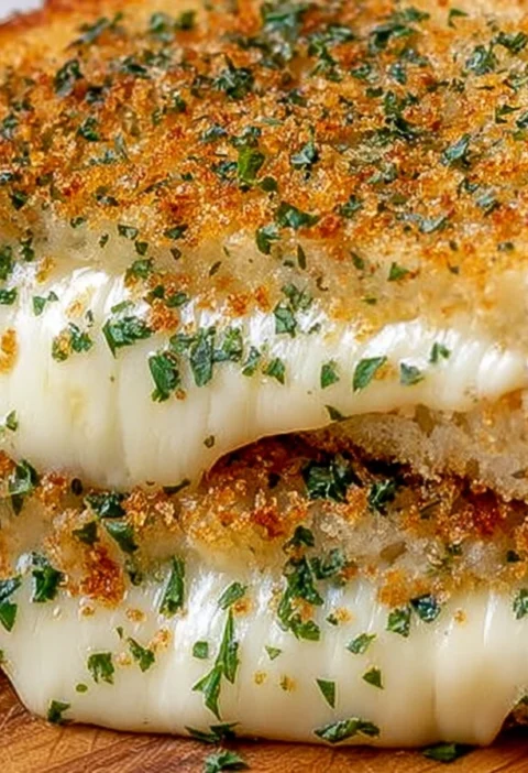 Garlic Bread Grilled Cheese Crispy Cheesy Comfort Food