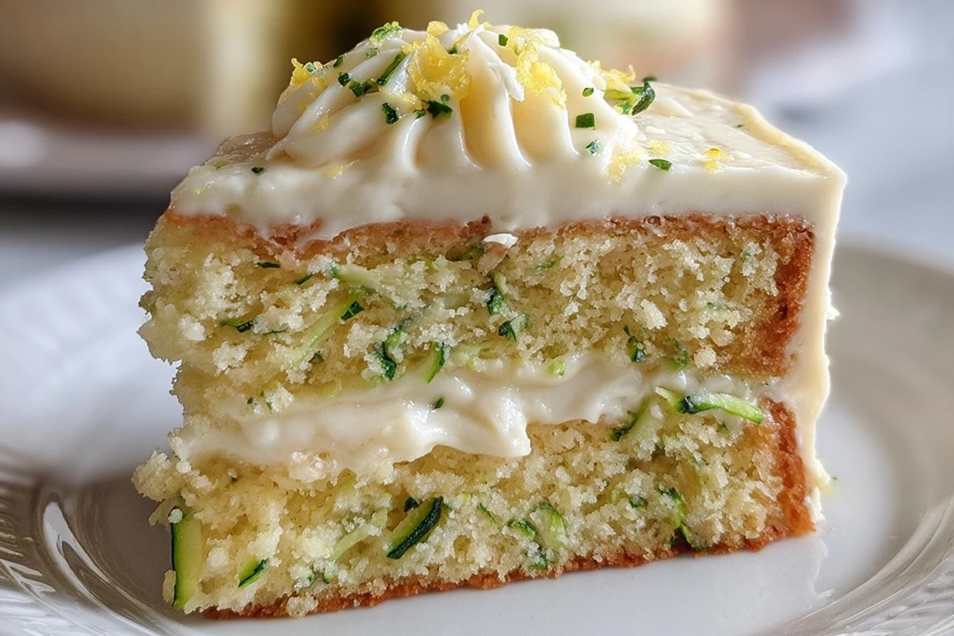 Lemon Zucchini Cake with Cream Cheese Frosting – Moist & Zesty