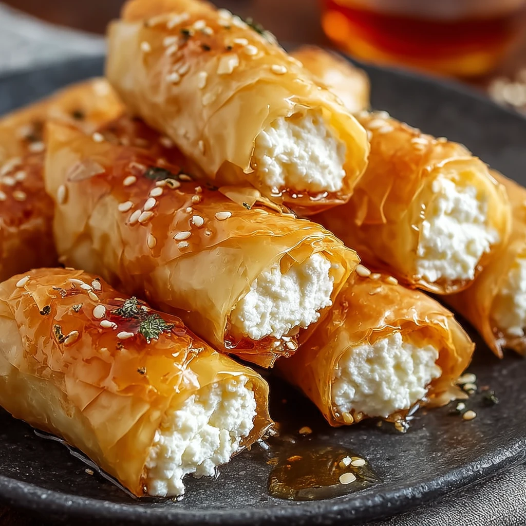 Oven-Fried Feta Rolls with Spicy Chili Honey – Crispy Appetizer Recipe