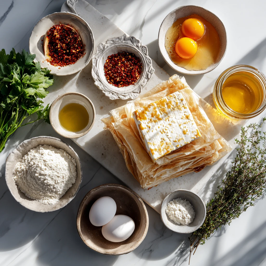 Ovenfried Feta Rolls Spicy Chili Honey Crispy Appetizer