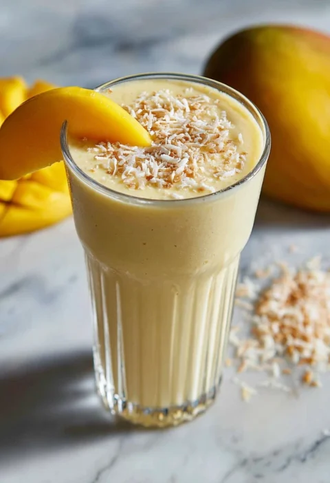 Pineapple Coconut Smoothie Creamy Tropical Drink Recipe