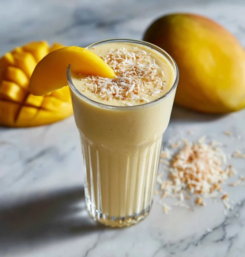 Pineapple Coconut Smoothie Creamy Tropical Drink Recipe