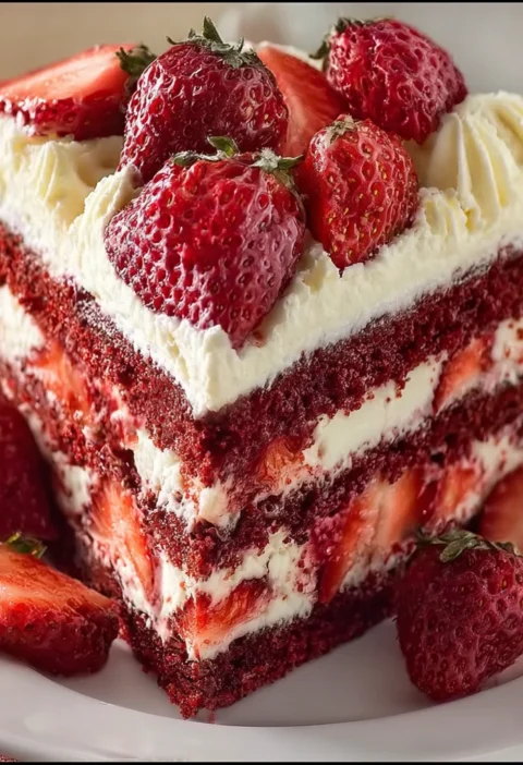 Strawberry Velvet Cake Soft Moist Creamy Recipe