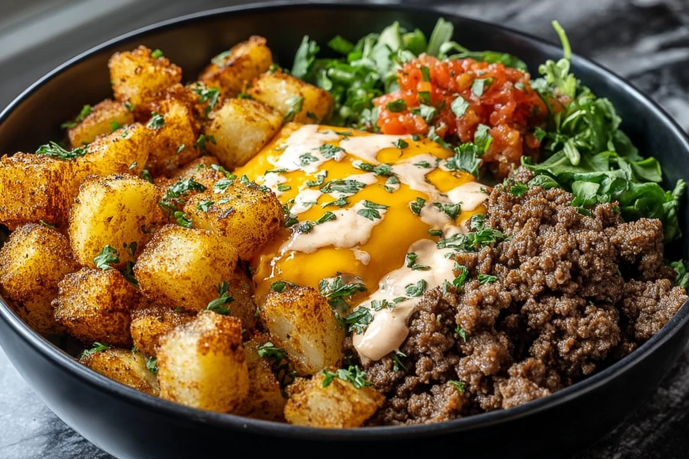 The Best Smash Burger Bowl – Easy Low Carb Burger Bowl