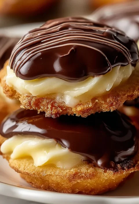 Boston Cream Pie Cookie Bites Mini Dessert Recipe