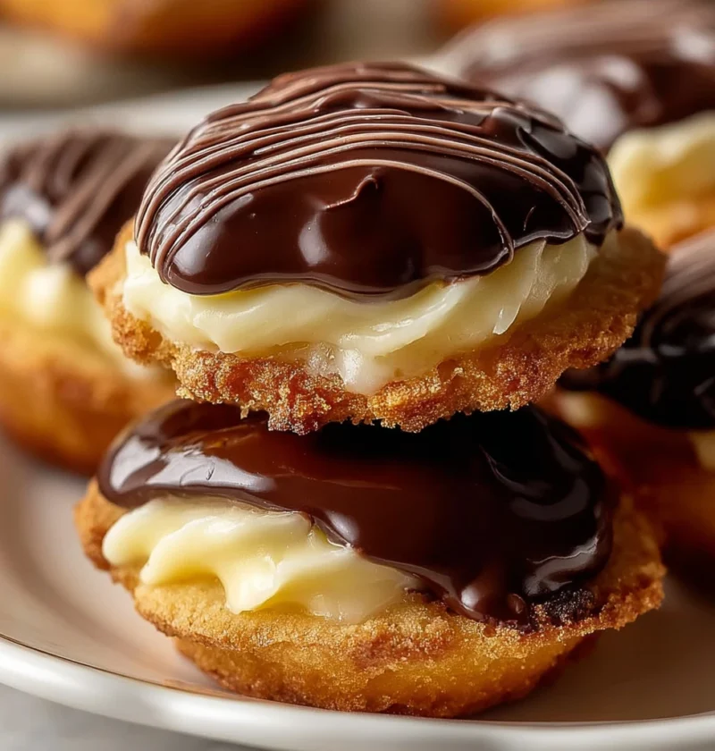 Boston Cream Pie Cookie Bites Mini Dessert Recipe