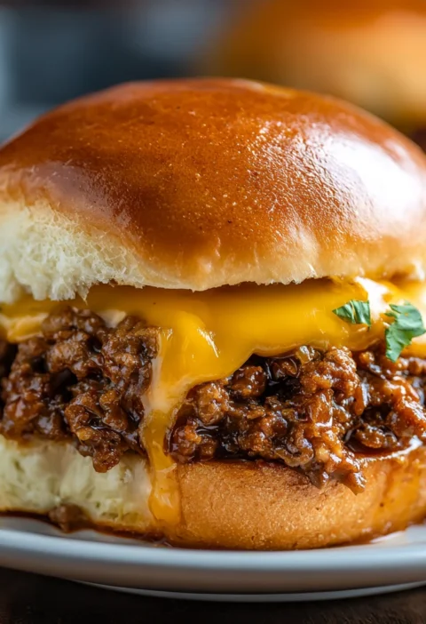 Comforting French Onion Beef Sloppy Joes Melted Cheese