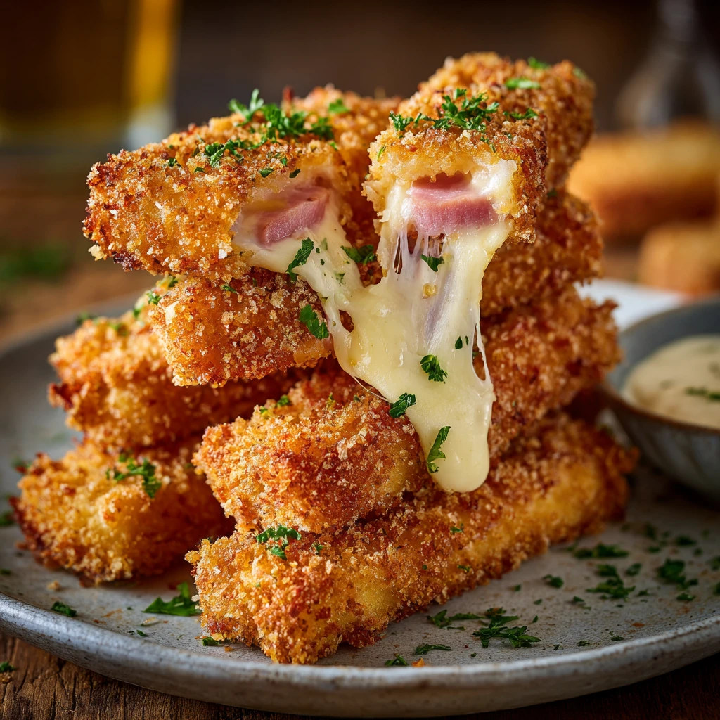 Crispy Ham and Cheese Sticks Recipe