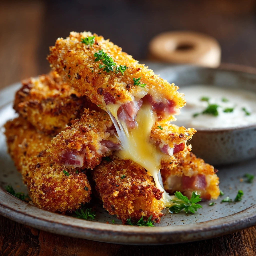 Crispy Ham Cheese Sticks Recipe