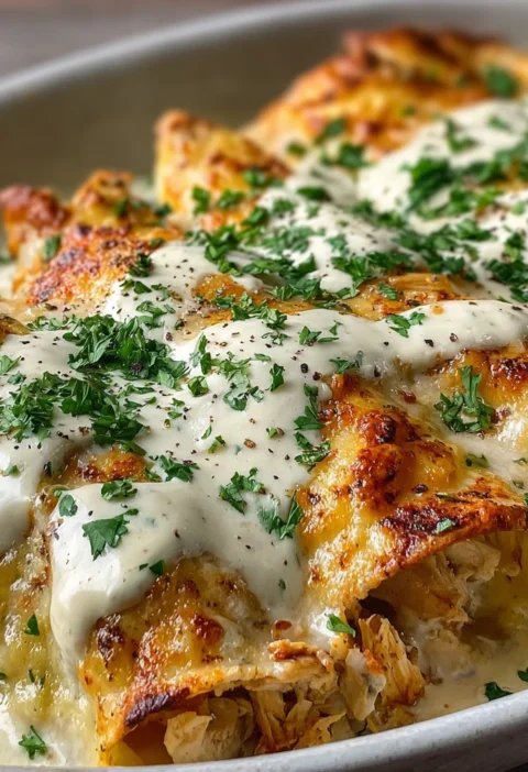 Protein Chicken Enchiladas Dreamy White Sauce Recipe Flavorpacked