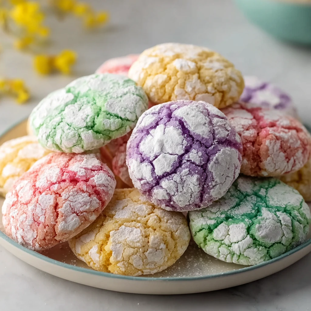Springtime Crinkle Cookies