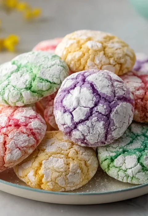 Springtime Crinkle Cookies