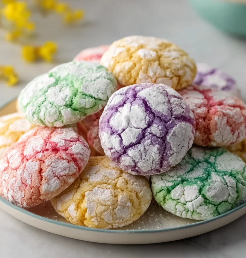 Springtime Crinkle Cookies