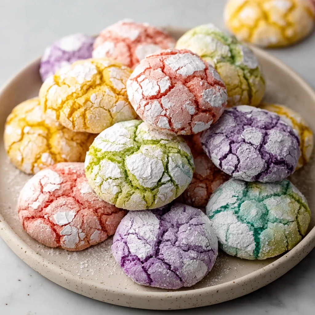 Springtime Crinkle Cookies