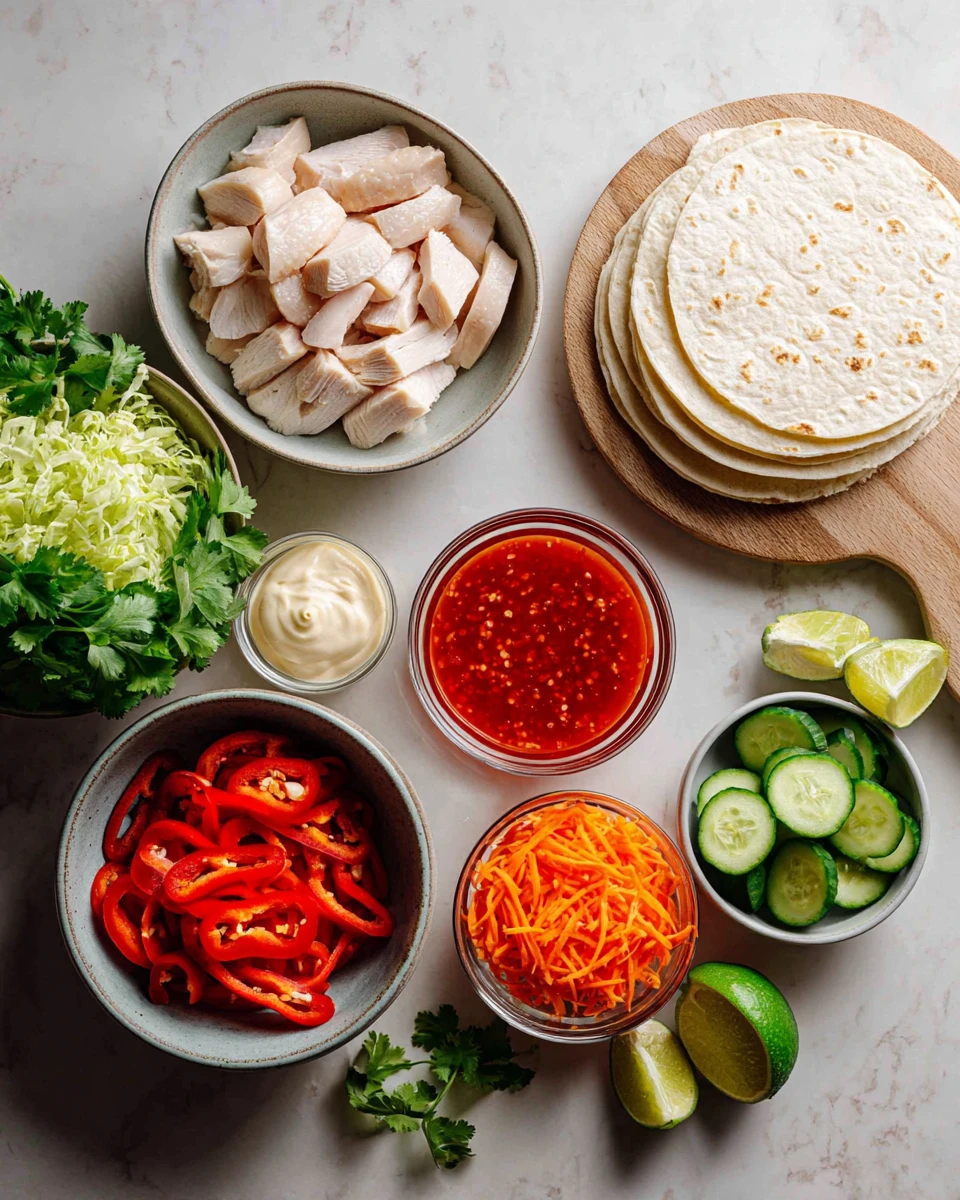Sweet Chili Chicken Wraps