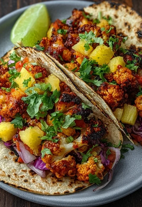 Vegan Smoky Bbq Cauliflower Tacos