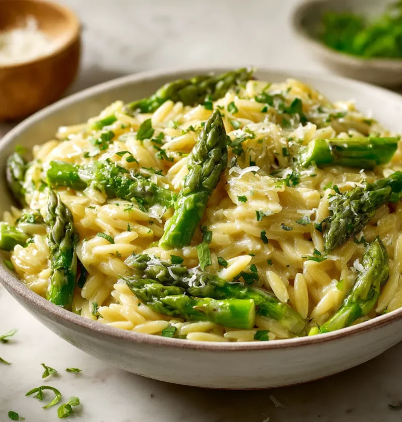 Creamy Asparagus Orzo