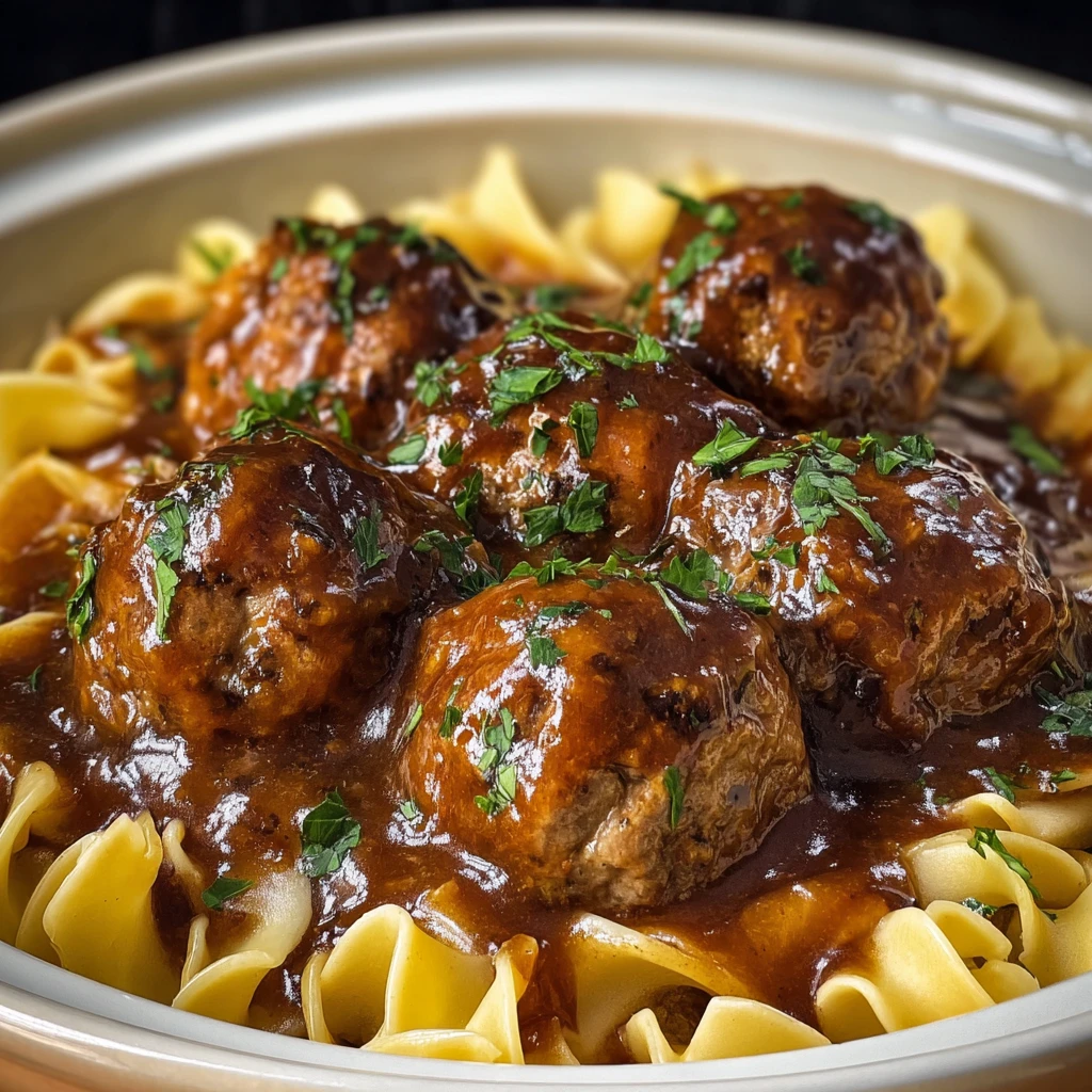 Amish Meatball Noodles