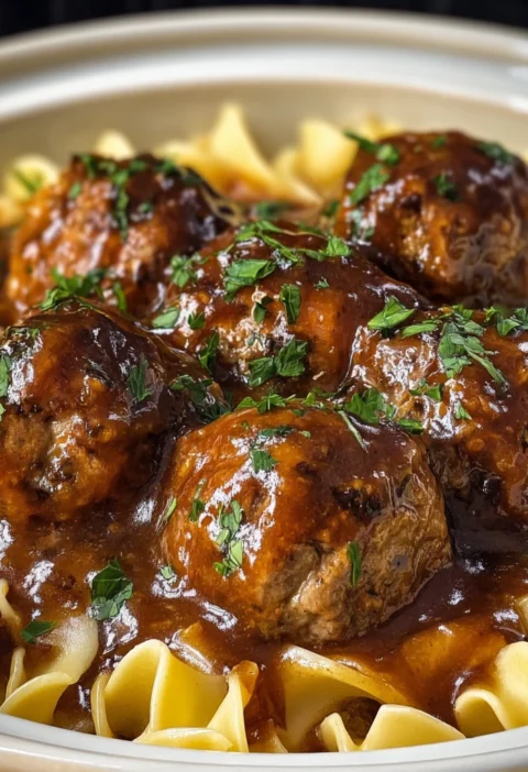 Amish Meatball Noodles