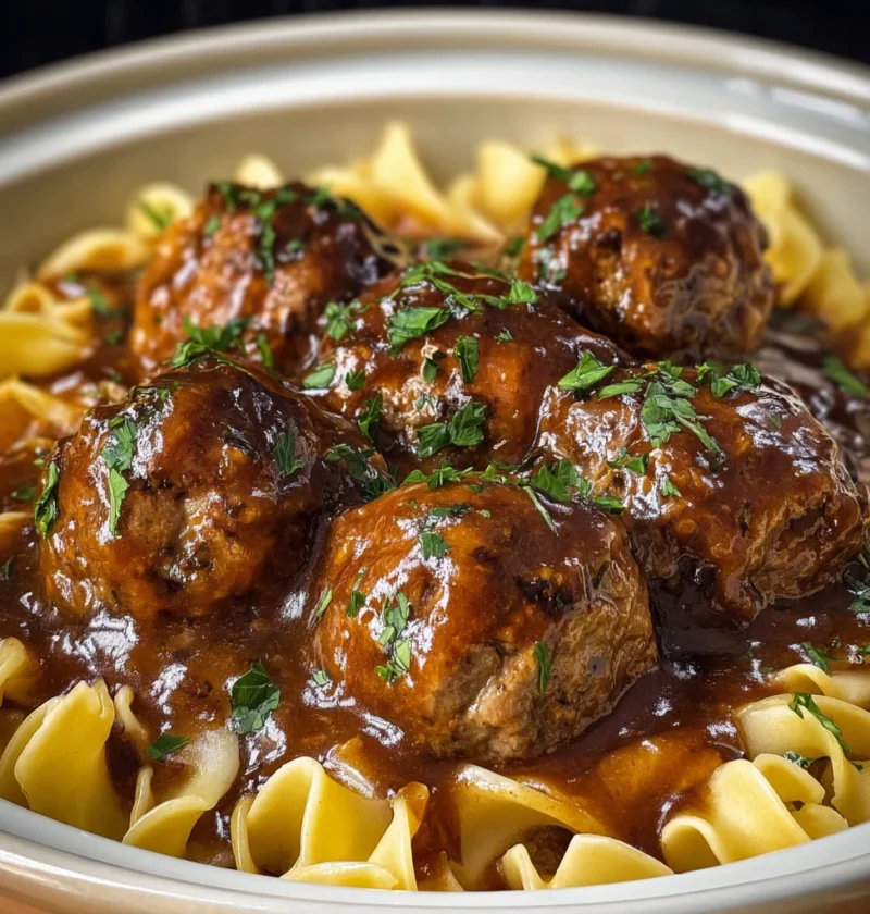 Amish Meatball Noodles