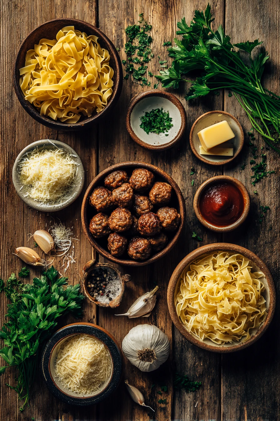 Amish Meatball Noodles