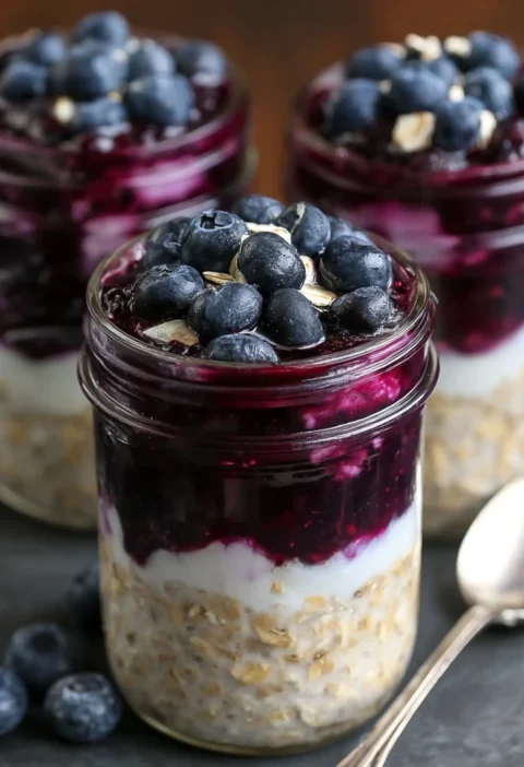 Blueberry Pie Overnight Oats
