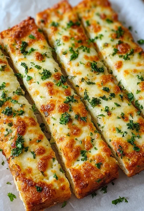 Keto Garlic Breadsticks