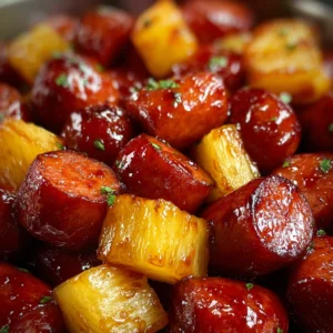 Pineapple Brown Sugar Mississippi Lil’ Smokies Bites