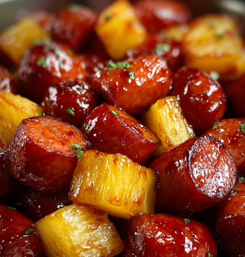 Pineapple Brown Sugar Mississippi Lil Smokies Bites