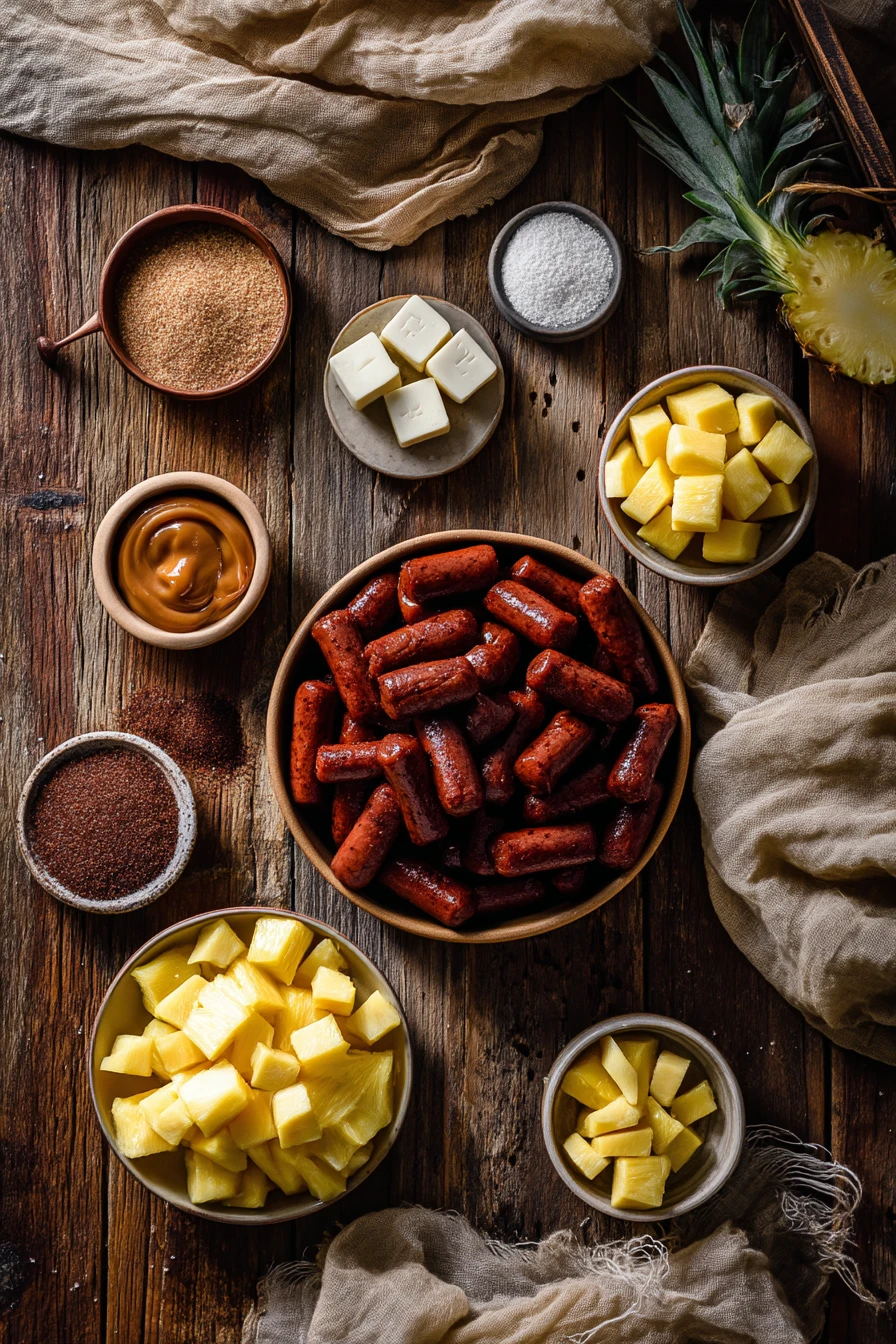 Pineapple Brown Sugar Mississippi Lil Smokies Bites