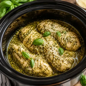 Crockpot Pesto Chicken