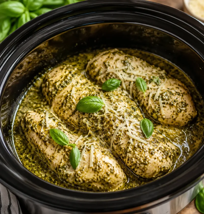 Crockpot Pesto Chicken
