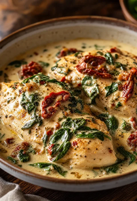 Crockpot Tuscan Chicken